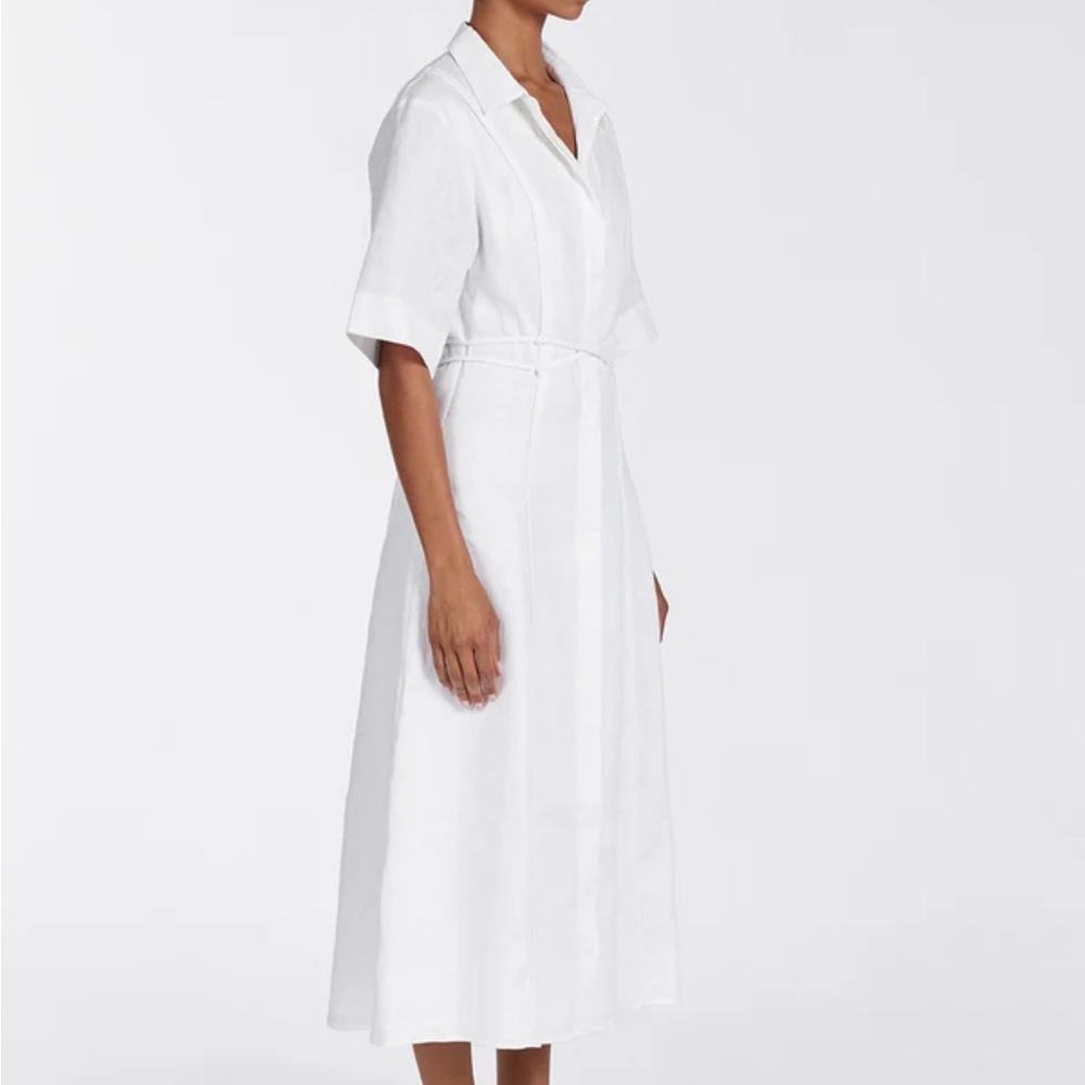 DISSH NWT Astrid White Linen Midi Dress - Picture 3 of 7